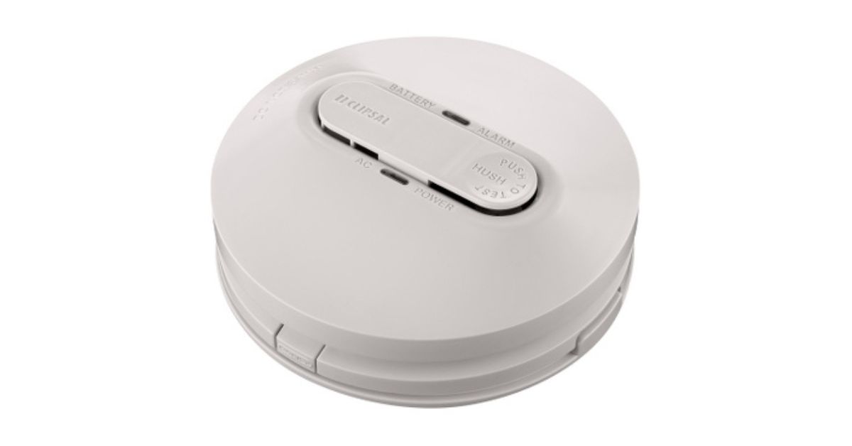 Close up mage of a photo electric smoke alarm