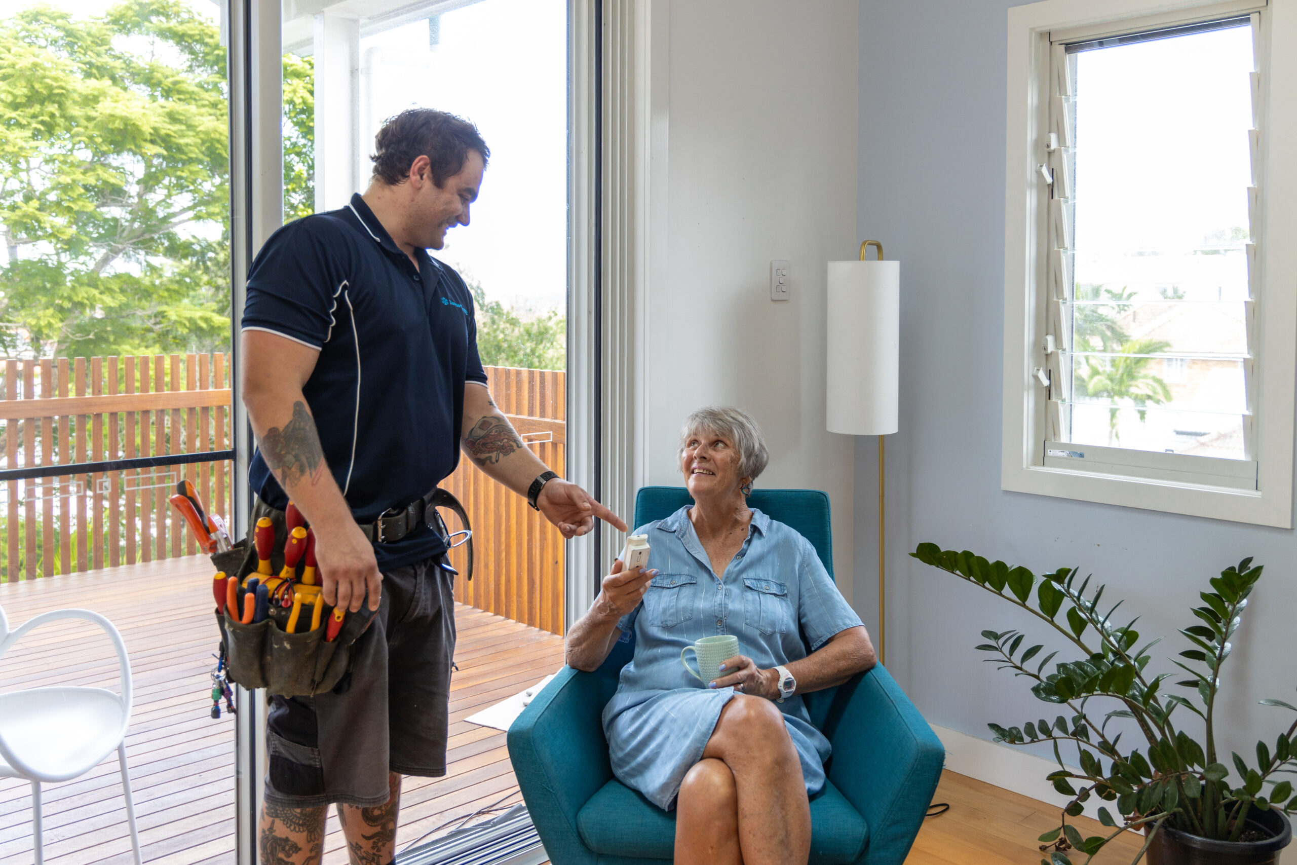 Dawson-191 Electrician helping an NDIS participant